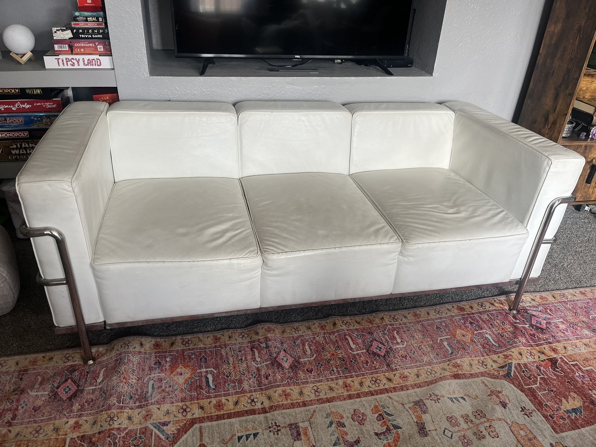 White Leather Sofa