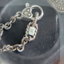 Judith Ripka Necklace And Charm ,along A Pair Of Beautiful Earrings And Ring Beautiful Gift For Holidays 