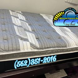 Sleeping Beauty Twin Mattress Pillowtop Set Nuevo 