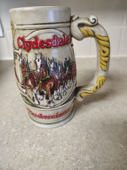 Vintage Clydesdales Budweiser beer stein
