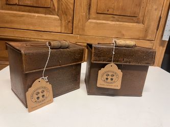 Rusty Look Recipe Tin Box