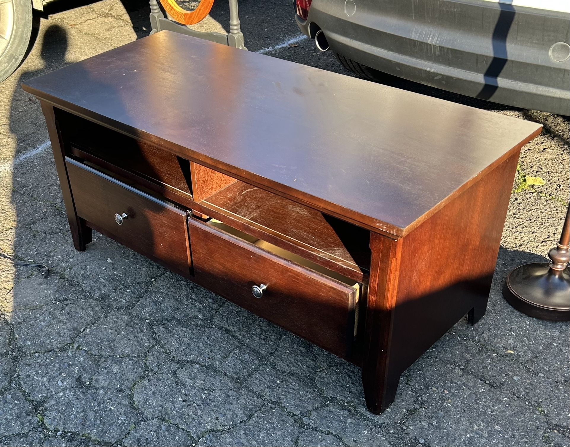 Wood TV Stand Cabinet 