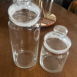 Two Glass Cylinder Containers✨12✨