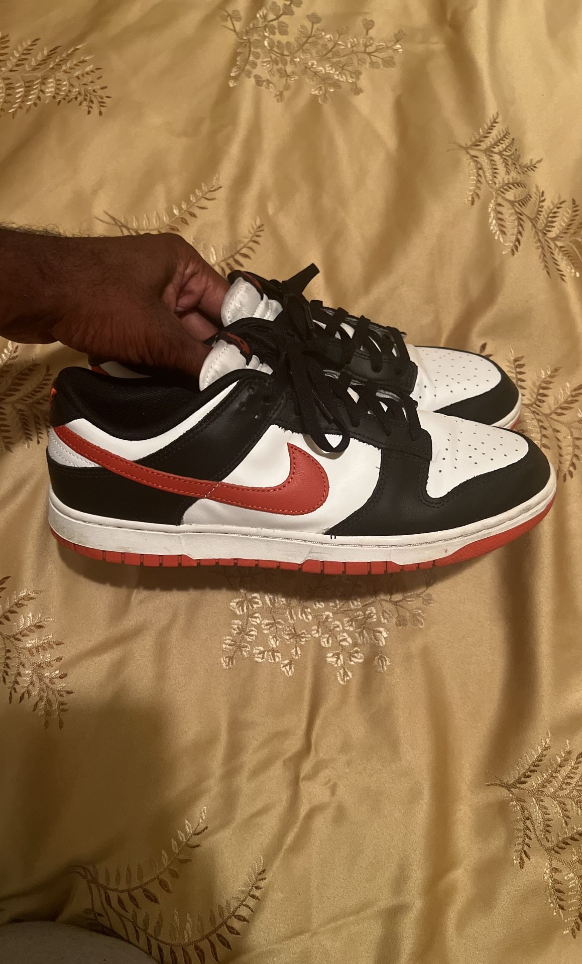 Red Black And White Nike Dunk Lows