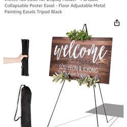 Easel Stand for Display Wedding Sign 63 Inches Tall