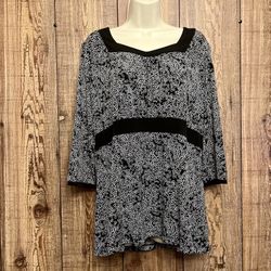 Black White Comfy Blouse East 5th