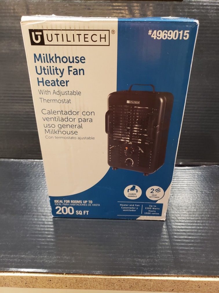 Brand New Utilitech Milk House Utility Fan/heater 1500w