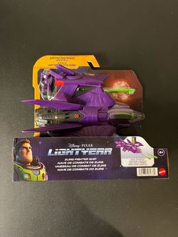 Disney Pixar: Zurg Fighter Ship w/ Figure - Lightyear Hyper Speed Series New
