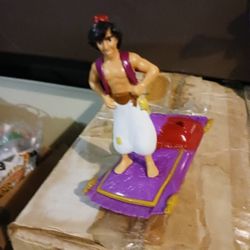 Vintage 1992 Burger King Kids Club Toys Disney Aladdin Movie Figures Alladin And Jasmine