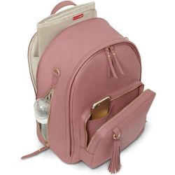 Great Condition Skip Hop Diaper Bag Backpack: Greenwich Multi-Function Baby Travel Bag with Changing Pad & Stroller Straps, Vegan Leather, Dusty Rose