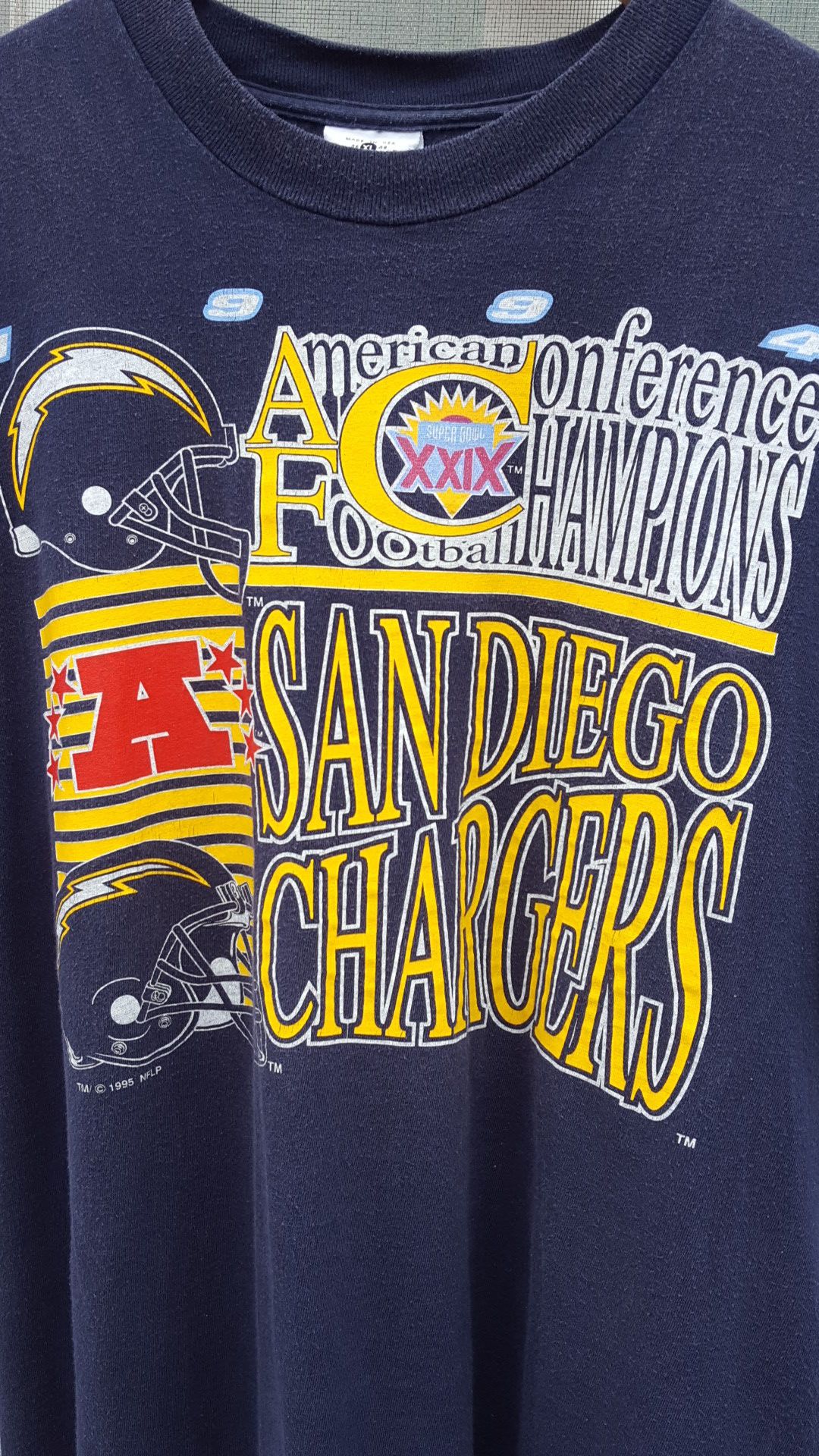 Vintage 1994 San Diego Chargers Conference Champions Tee Supreme Nike Palace Bape