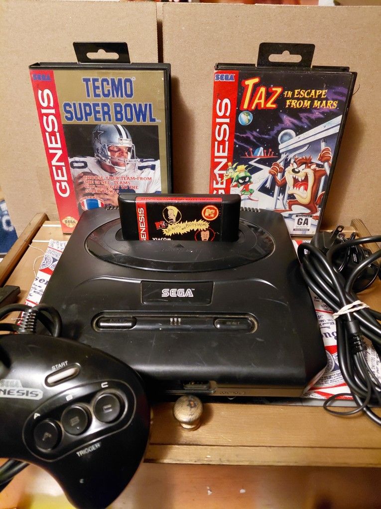 Sega genesis model 2 + 3 games