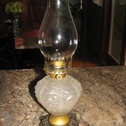Antique Queen Anne 2 Oil Lamp. 1880