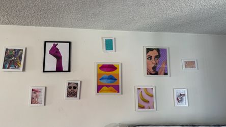 Colorful Gallery Pop Art Print Collection | Set of 10 | Framed