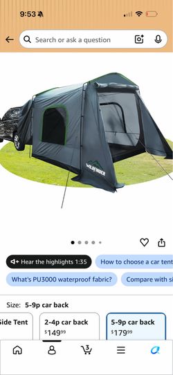 SUV Tent, Car Tents for Camping, SUV Tailgate Tent for Family