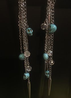 turquoise skull earrings