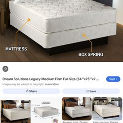 Full Mattress, Box Spring, And Frame