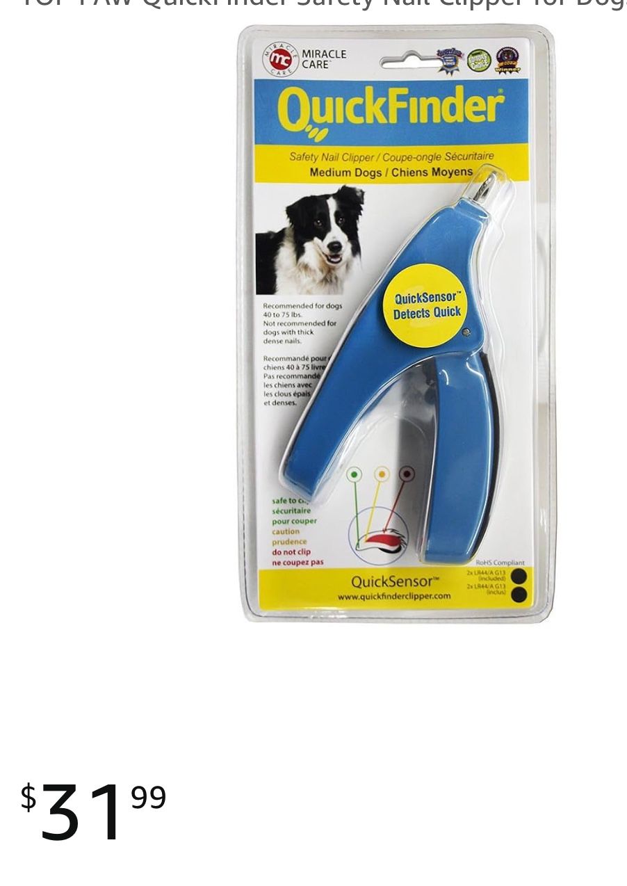 Quick Finder, dog nail trimmer