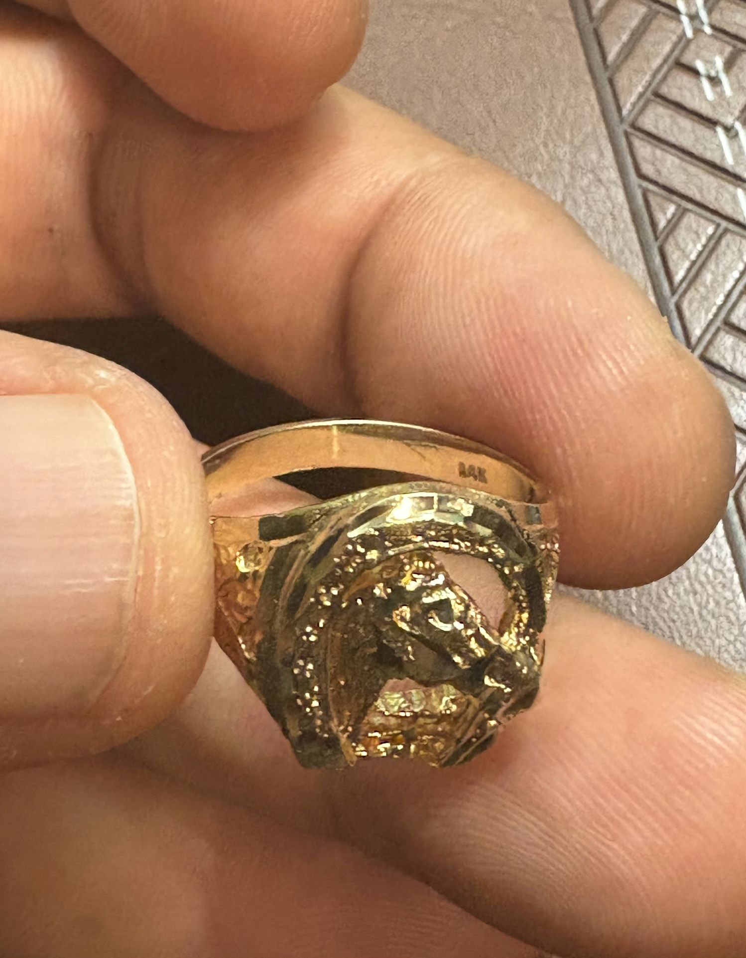 14k Shoe Horse Ring