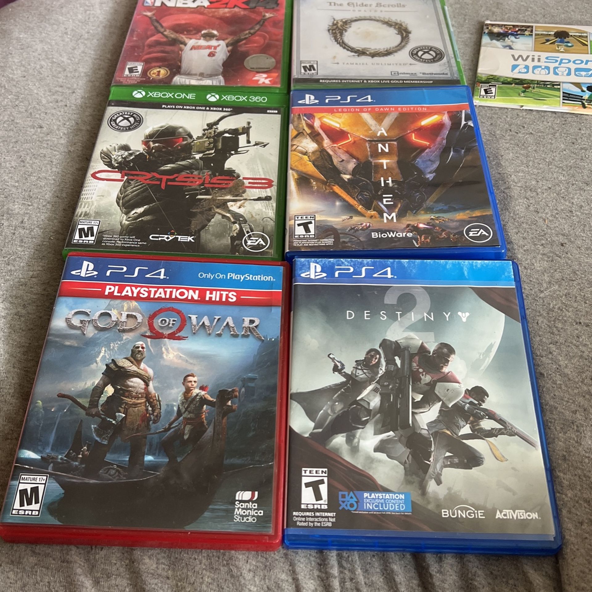 Ps4 & Xbox 1 Games Lot