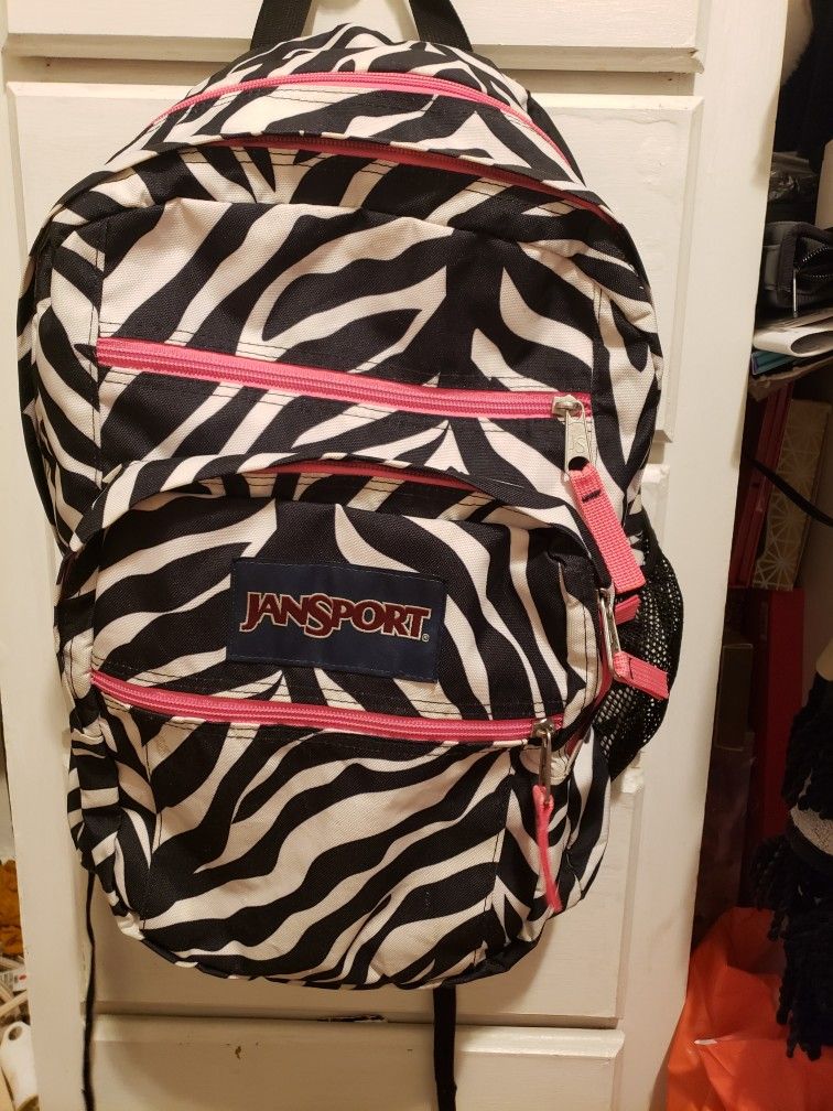 Jansport Zebra Print Multiple Compartments Backpack