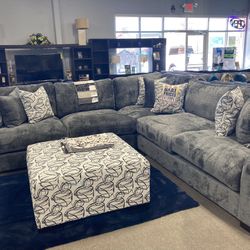 Grey Cozy Sectional ☑️🩵 $4,899