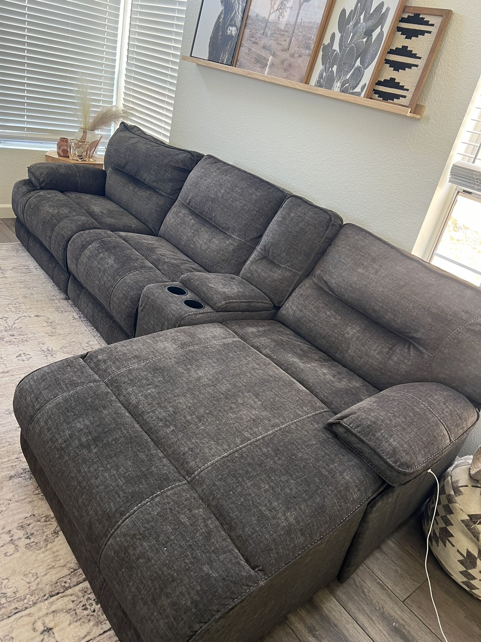 Power reclining sectional