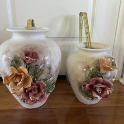 Capodimonte Floral Vases