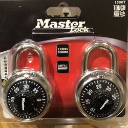 MASTER LOCK - 2 Combination Padlock Pack