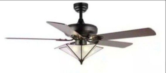 Jonathan Y Moravia 52 in. 5-Light Black Farmhouse Rustic Iron Star Shade LED Ceiling Fan with Remote