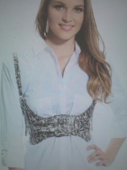 BLACK/WHITE CORSET BELT