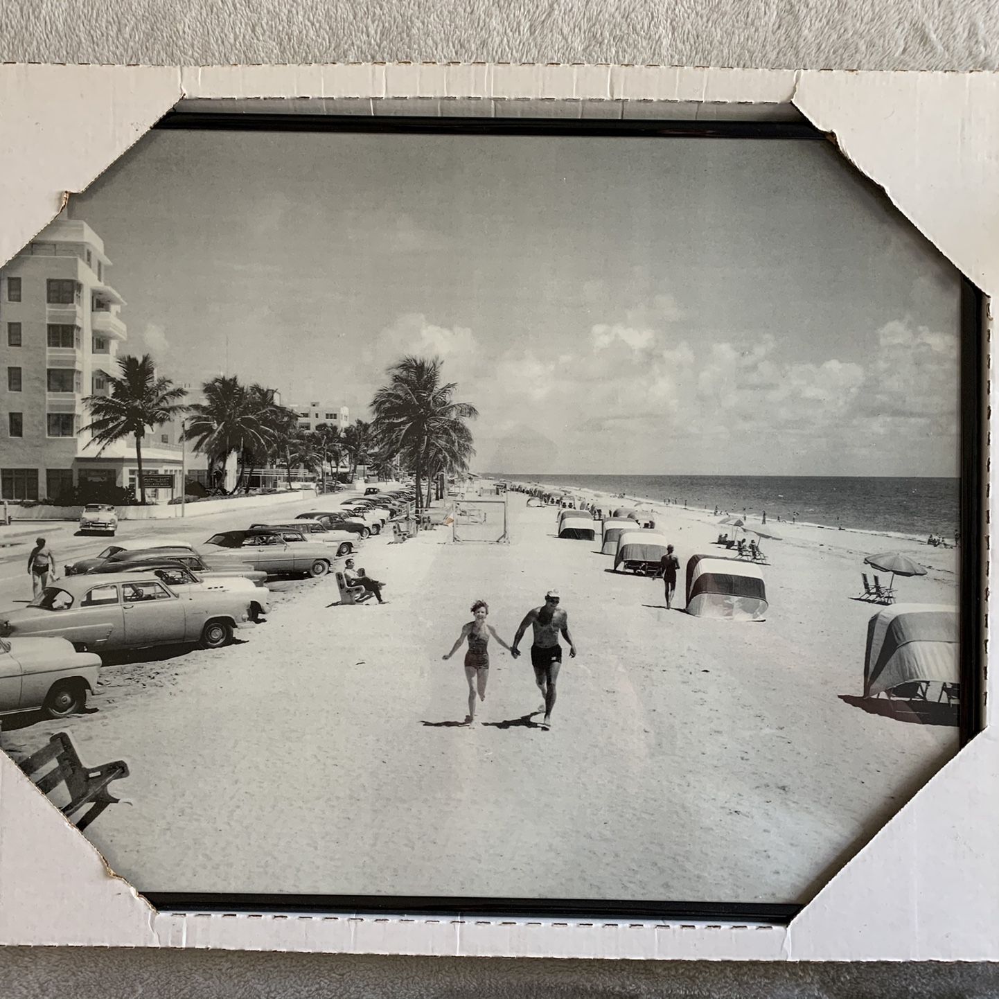 Art Wall Photo 1953  fort Lauderdale Beach  Size W22xH18”  Kendall Area 