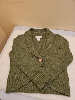 United States Sweaters Women's Cropped Sage Wrap Sweater Petite Medium 