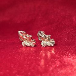 10k Yellow Gold Nugget Earrings