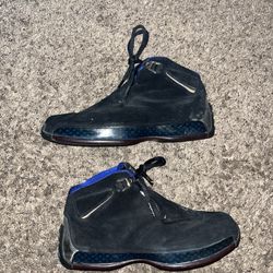 Air Jordan 18 Retro 2003 Black Sport Royal blue Size 8 