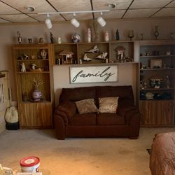 Wall Unit W/ Love Seat
