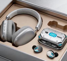 New! Headphones and Earbuds with charging case set!