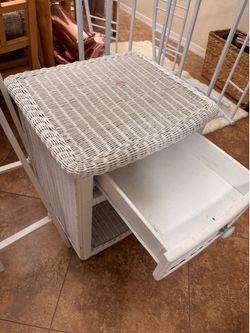 Wicker dresser and nightstand