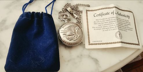 NEW! 2016 JFK Kennedy Half Dollar Pocket Watch - Pristine w/ COA & Pouch.