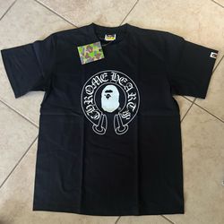 Black Chrome Hearts x Bape Tee
