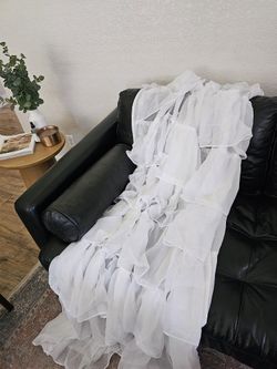 2 Ruffel Curtains (LIKE NEW)