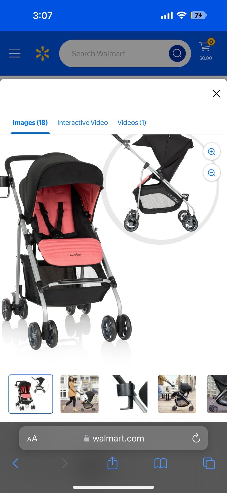 Evenflo Lightweight Reversible Stroller