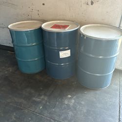 55 Gallon Metal Drums