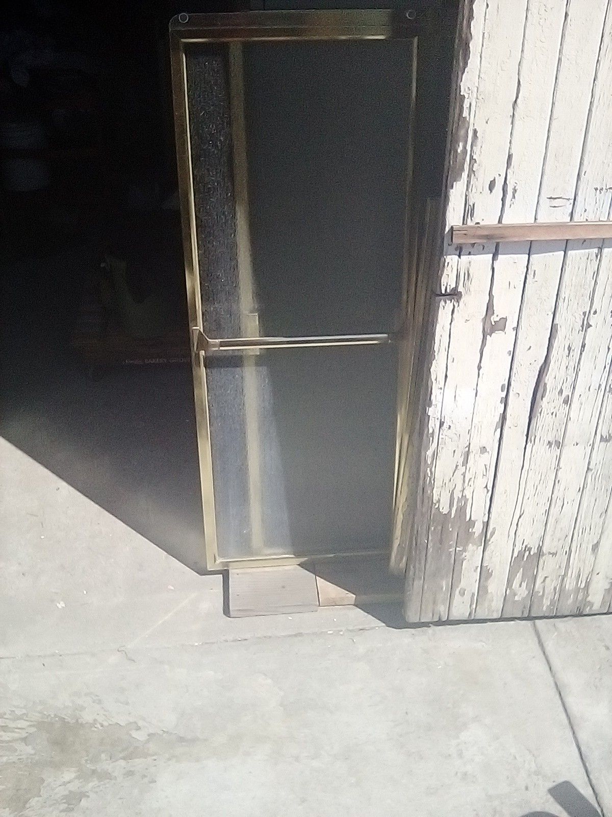 Shower sliding glass door