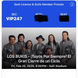 2 Tickets To Los Bukis VIP SECTION