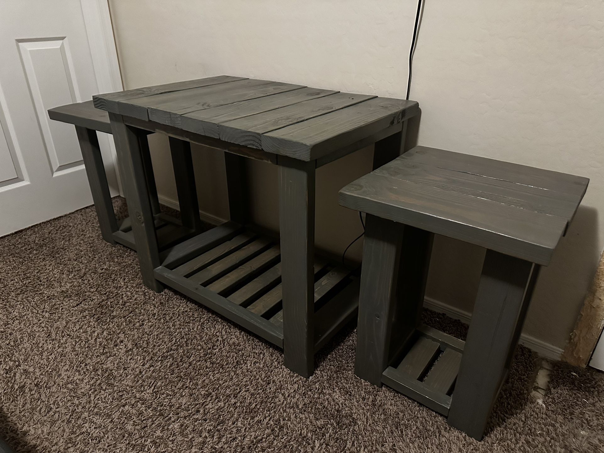 Tv Stand and 2 End Tables