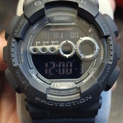 Casio G-Shock Watch Men Black 3263 GD-100 Backlight 200M WR Time