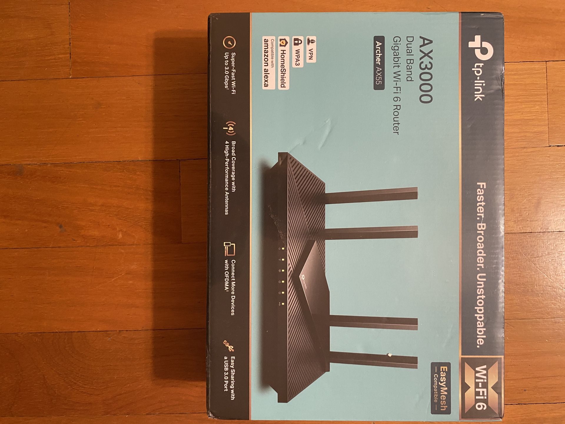 TP-Link AX3000 Dual Band Gigabit WiFi 6 Router.