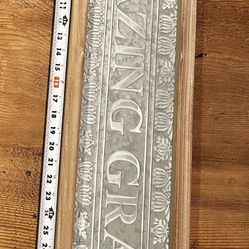 New Amazing Grace Metal And Wood Wall Decor