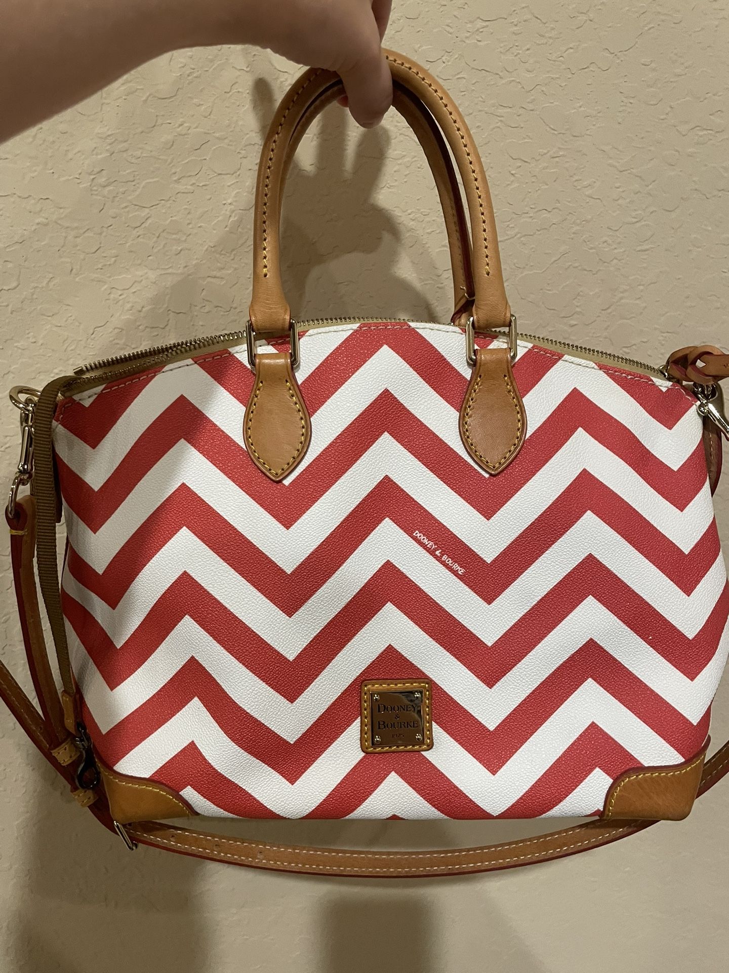 Dooney & Bourke Red Chevron Geena satchel